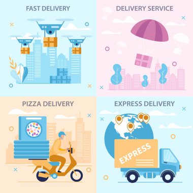 Set Bright Flyer Yazıt Hızlı Teslimat Karikatür