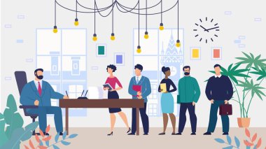 Bilgilendirme El İlanı Resepsiyon çalışanları baş başında.