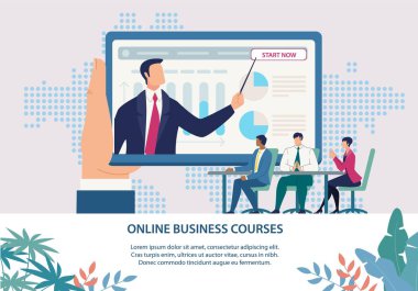 Parlak Poster Yazıt Online İş Kursları.
