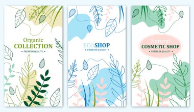 Organic Collection, Eco Shop, Natural Cosmetic. clipart