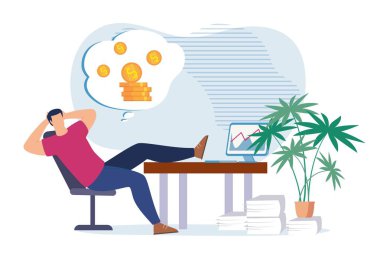 Tembel Ofis İşçisi Para ve Servet Hakkında Dreaming