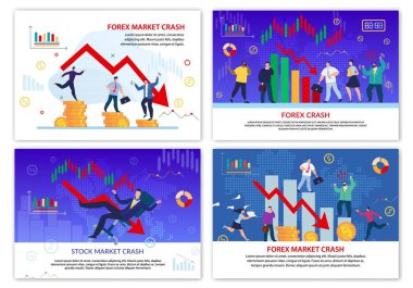 Forex Borsa Crash Poster Düz Set