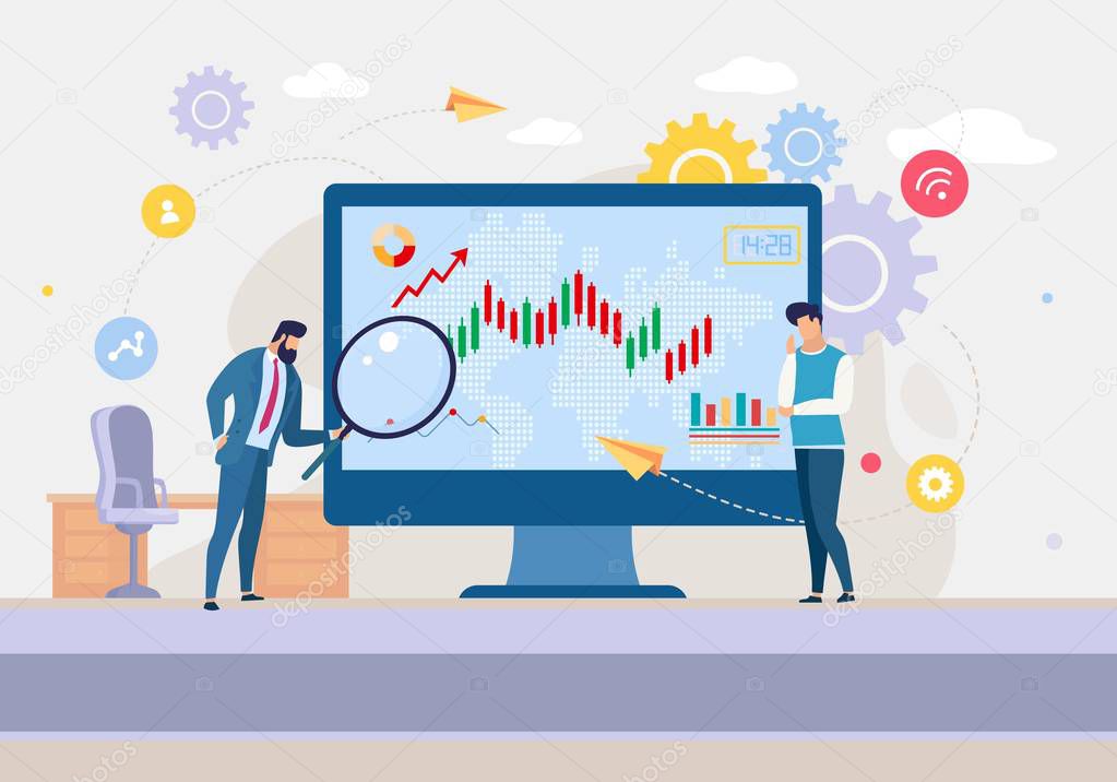 Business Analytics Team Analyzing Stock Market