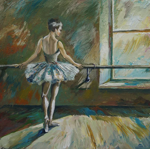 Ballerina Painting Acrylic and Full spectrum on Canvas and Cardboard artist creative painting background