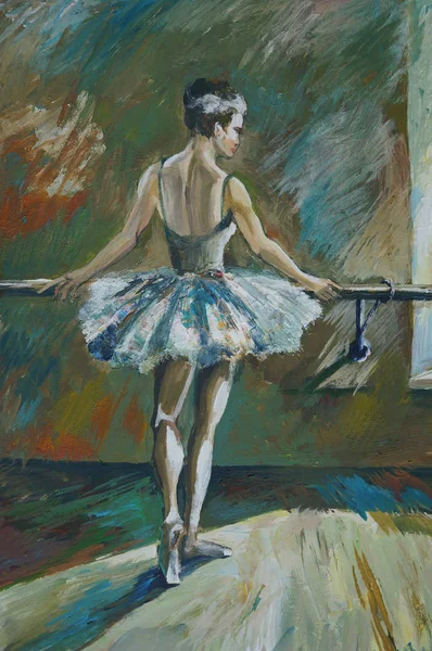 Ballerina Painting Acrylic and Full spectrum on Canvas and Cardboard artist creative painting background