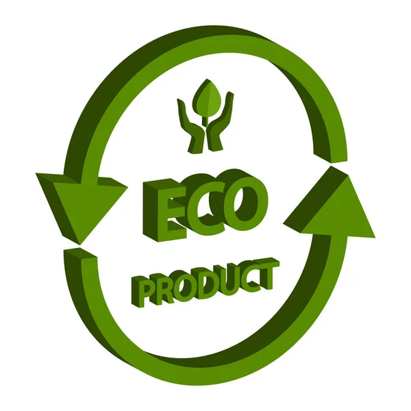 Eco produktu 3d izometryczny, izolowana na białym tle — Wektor stockowy