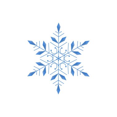 Kar tanesi beyaz arkaplanda izole edildi