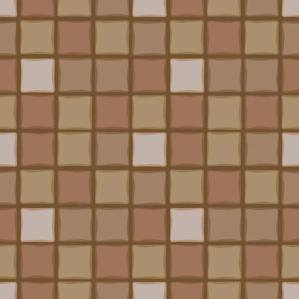 Fond carrelage carré brun et beige — Image vectorielle
