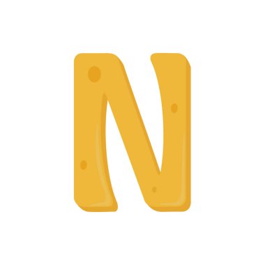 Vektörel Illustrator peynir alfabesi harfleri dekorasyon