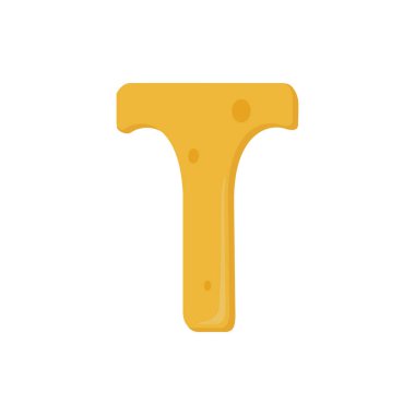 Vektörel Illustrator peynir alfabesi harfleri dekorasyon