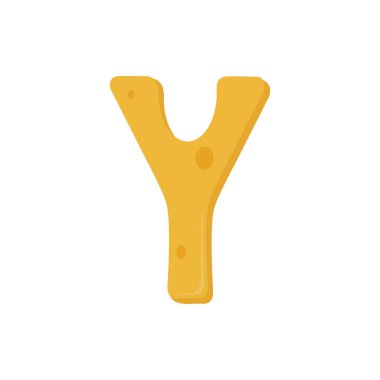 Vektörel Illustrator peynir alfabesi harfleri dekorasyon