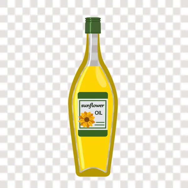 Подсолнечное масло в бутылке — стоковый вектор
