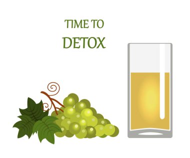 Üzüm suyu bir bardak. Detoks için zaman