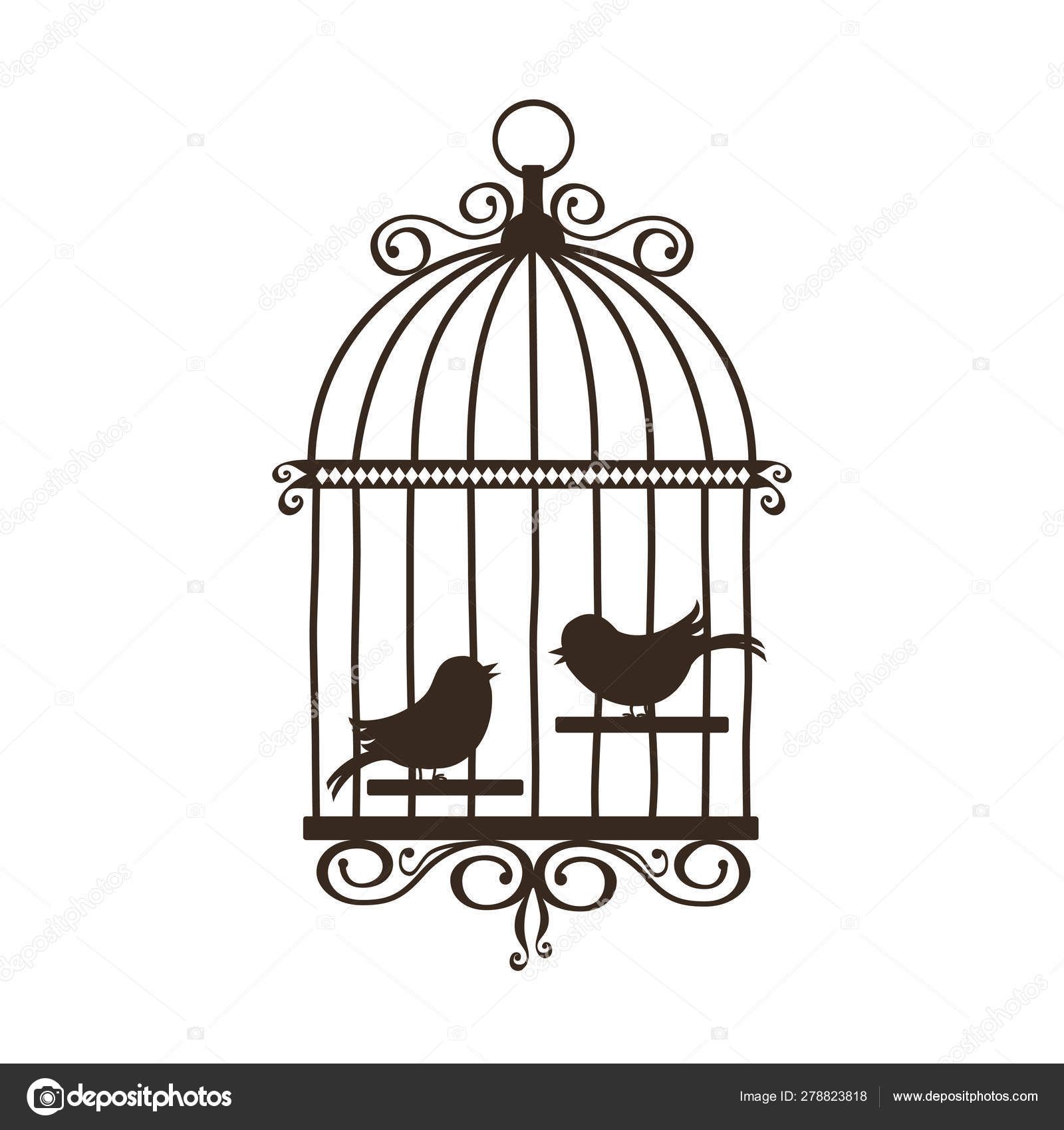 Simple Birdcage Silhouette