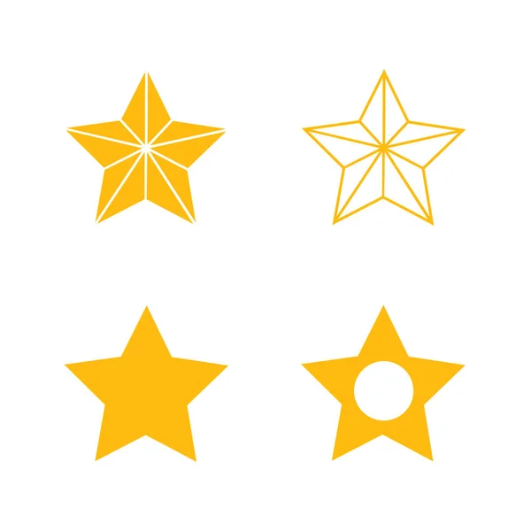 Conjunto de formas geométricas estrellas aisladas sobre fondo blanco — Vector de stock