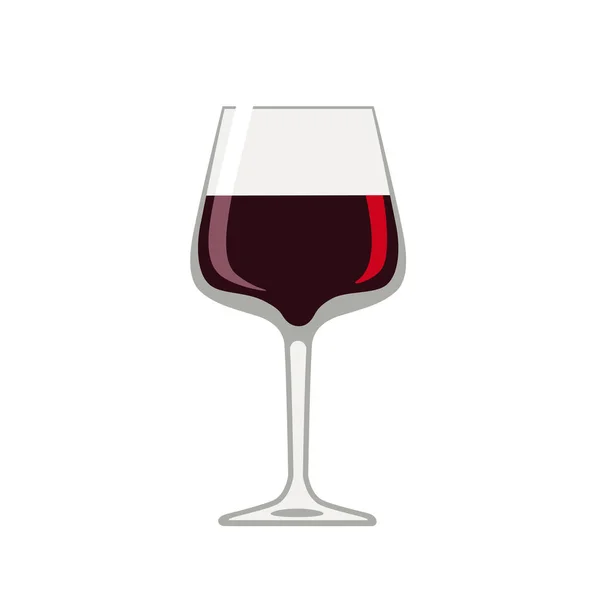 Beaujolais Nouveau. Bicchiere da vino con Beaujolais Nouveau isolato su sfondo bianco — Vettoriale Stock