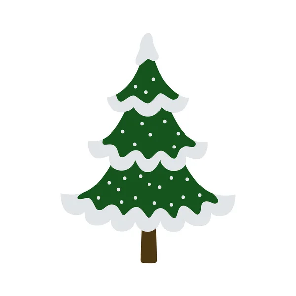 Árvores de Natal com decoração festiva.Isolado em fundo branco — Vetor de Stock
