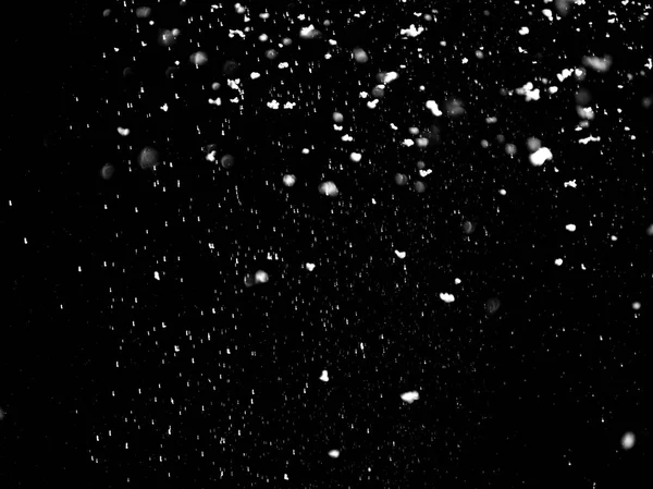Texture Snow Black Background — Stock Photo, Image