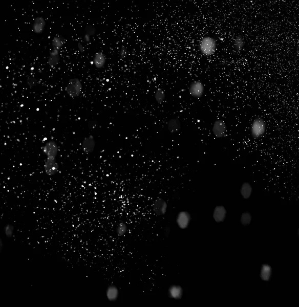 Υφή Του Χιονιού Μαύρο Φόντο — Φωτογραφία Αρχείου