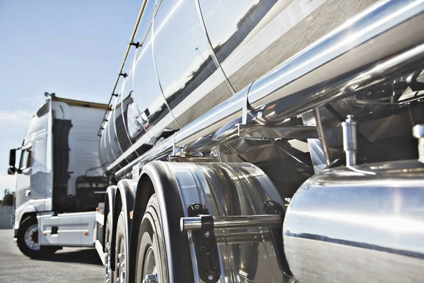 Stainless Steel Milk Tanker — Stock Photo, Image