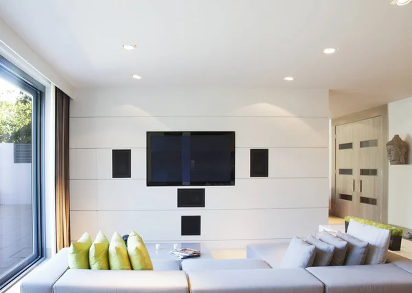 Sofa Television Modern Living Room — Stock Photo, Image