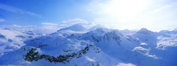 View Snow Covered Mountain Range — Stock Photo, Image