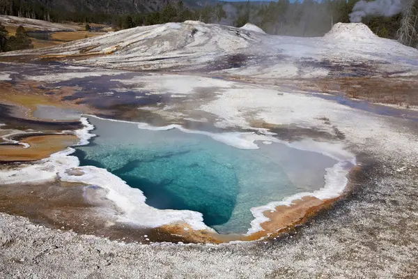 Ånga Stiger Från Hot Spring — Stockfoto