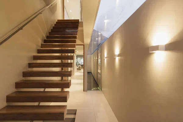 Escalier Couloir Intérieur Maison Moderne — Photo