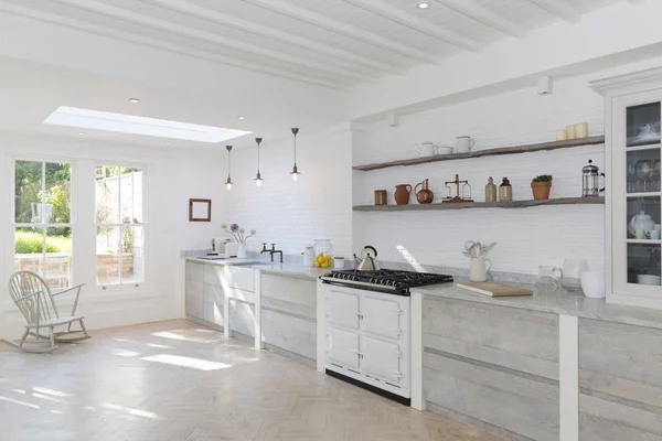 Luxury Rustic Kitchen Indoors Daytime — Stock Photo, Image