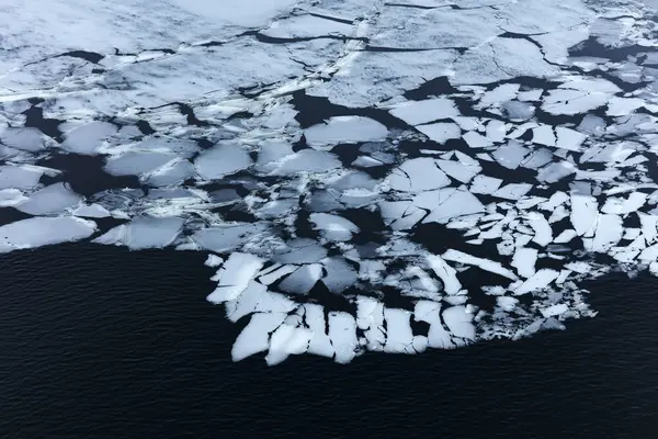 Vue Aérienne Formation Glace Sur Eau Devon Royaume Uni — Photo