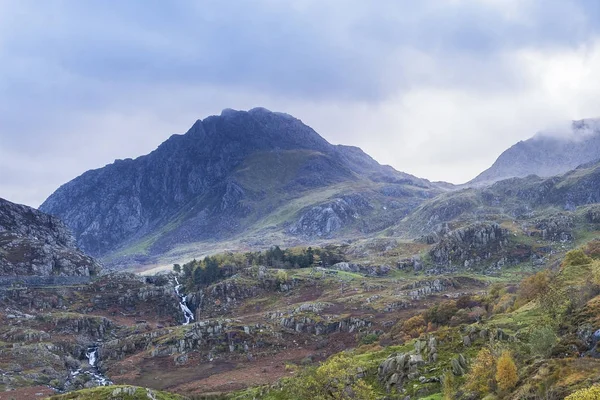 Montanhas Cachoeiras Glydrs Nant Francon Snowdonia País Gales — Fotografia de Stock