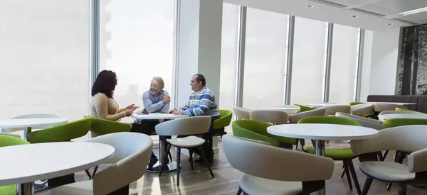 Business People Meeting Office Cafeteria — Stock Photo, Image