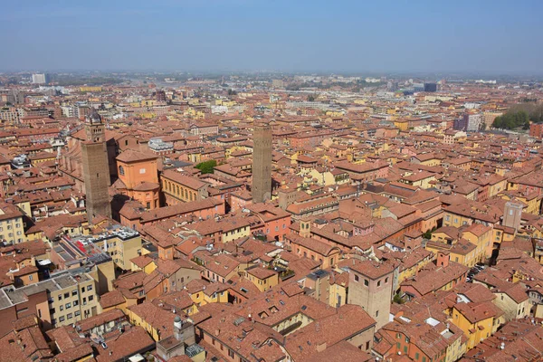 Panoramic view of Bologna city from tower Asinelli, Emilia-Romag Stock Picture
