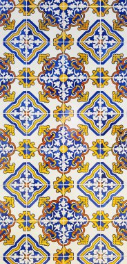 Portekizce azulejo tarzı dekore seramik karolar arka plan