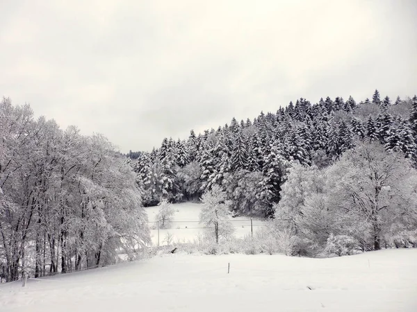 Krásný Zimní Čas Horách — Stock fotografie