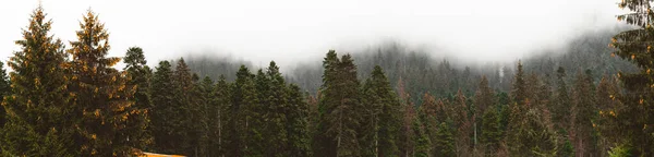 パノラマ低地の山の斜面と雲 — ストック写真