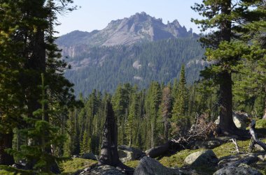 Dağ panorama ve göl