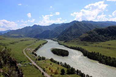 Manzara Dağ nehirler altay