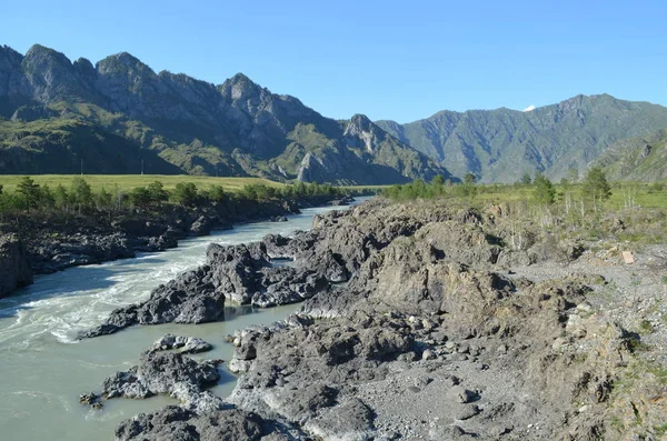 Paisaje Los Ríos Montaña Altai — Foto de Stock