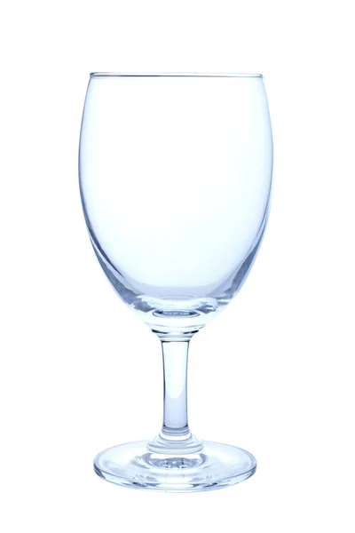 Leeg Wijnglas Geïsoleerd Witte Achtergrond — Stockfoto
