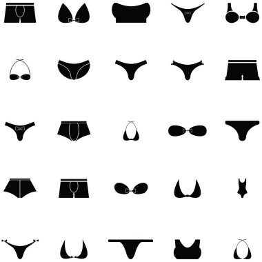 iç çamaşırı Icon set