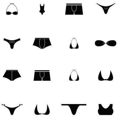 iç çamaşırı Icon set