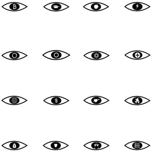 Eye Icon Set — Stock Vector