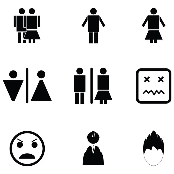 Kişi Icon Set — Stok Vektör