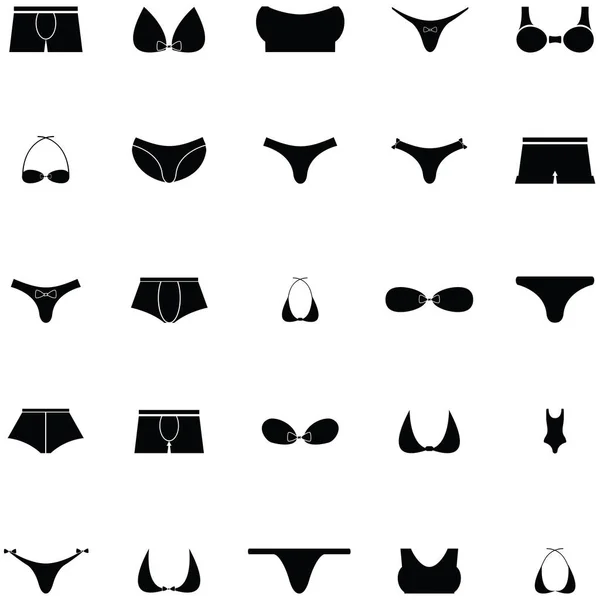 Underwear Icon Set — Stock Vector