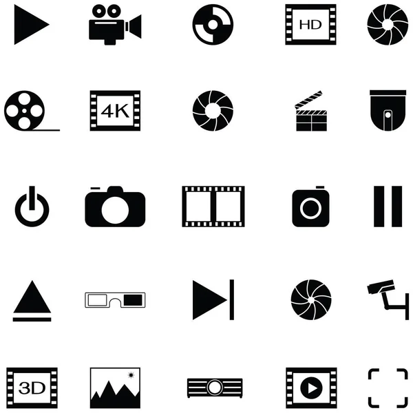 Video Icon Set — Stok Vektör