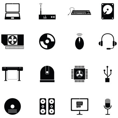 bilgisayar donanımları Icon set