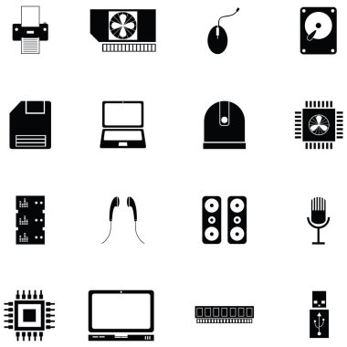 bilgisayar donanımları Icon set