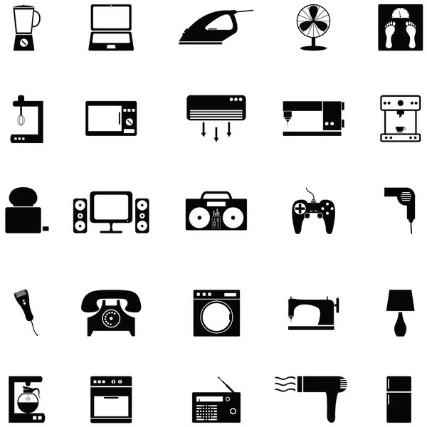 Home Appliance Icon Set — Stock Vector