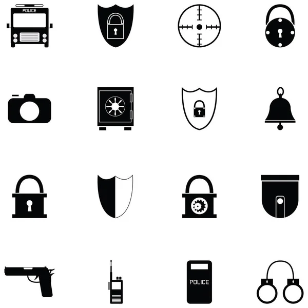 Conjunto Del Icono Seguridad — Archivo Imágenes Vectoriales